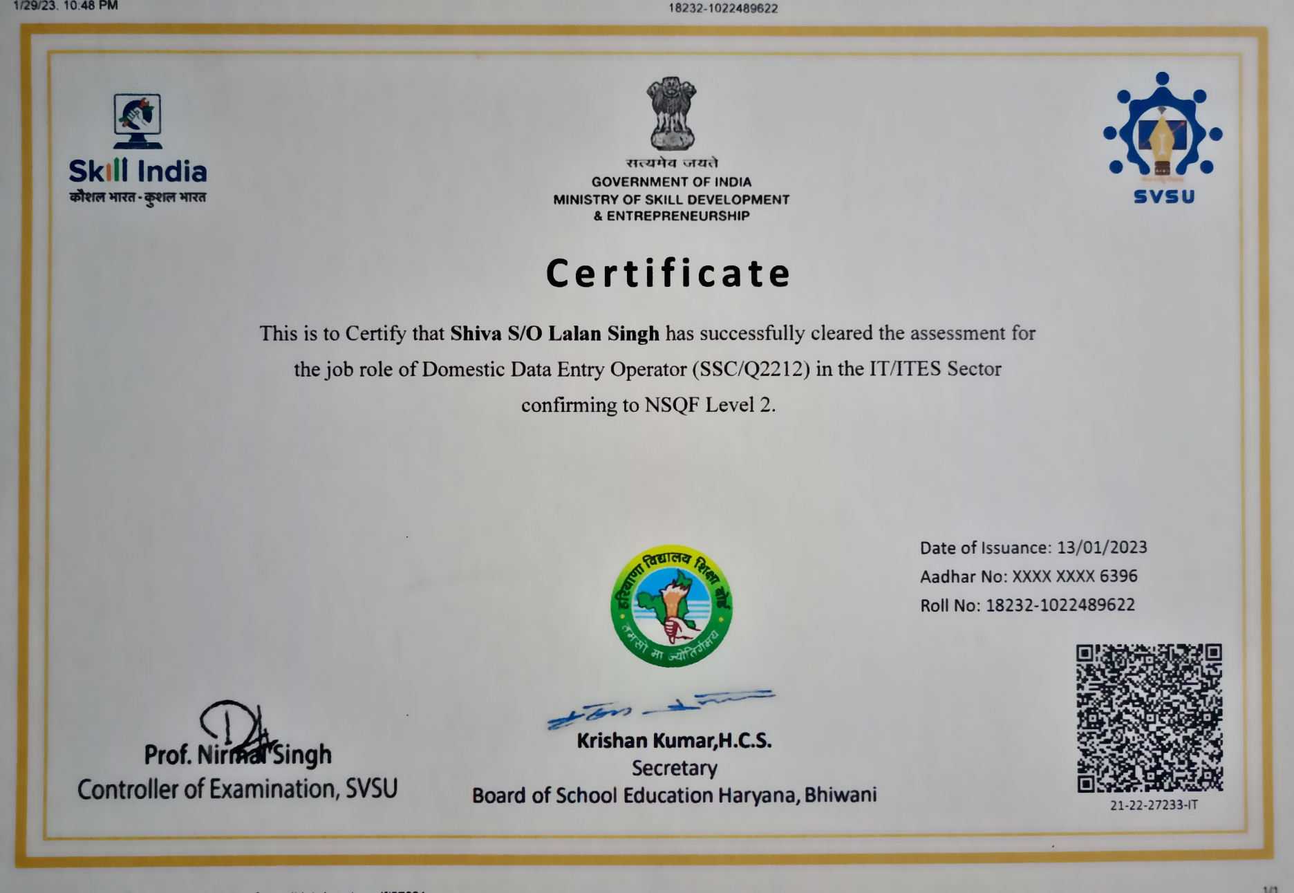 Certificate 3